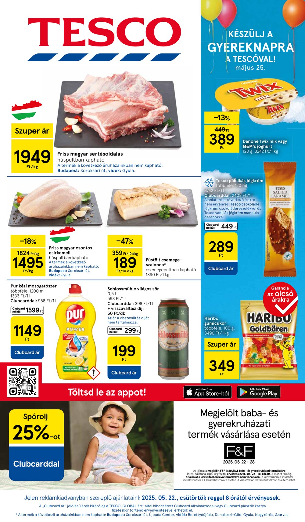 Tesco akciós újság 2025.05.22-től - 1. oldal.