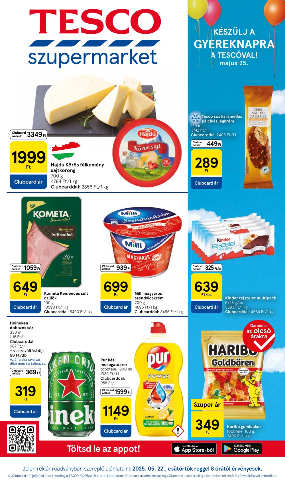 Tesco akciós újság 2025.05.22-től - 1. oldal.