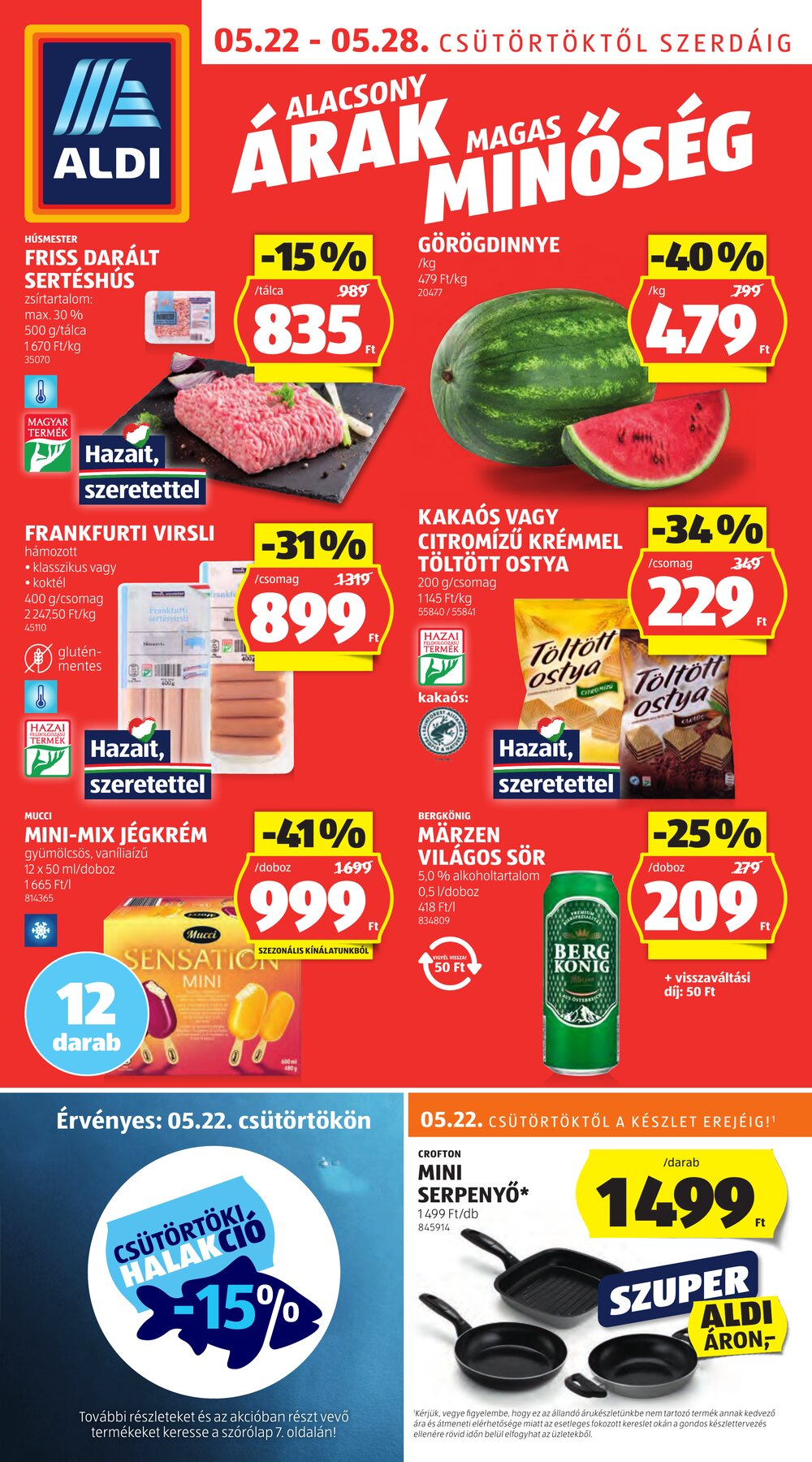 Aldi akciós újság 2025.05.22-től - 1. oldal.