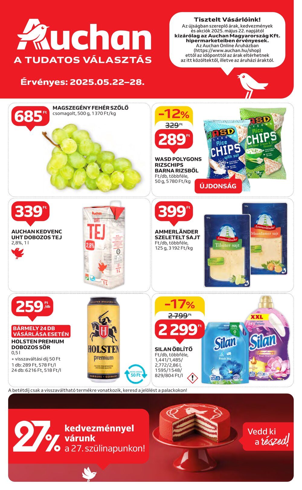 Auchan akciós újság 2025.05.22-től - 1. oldal.