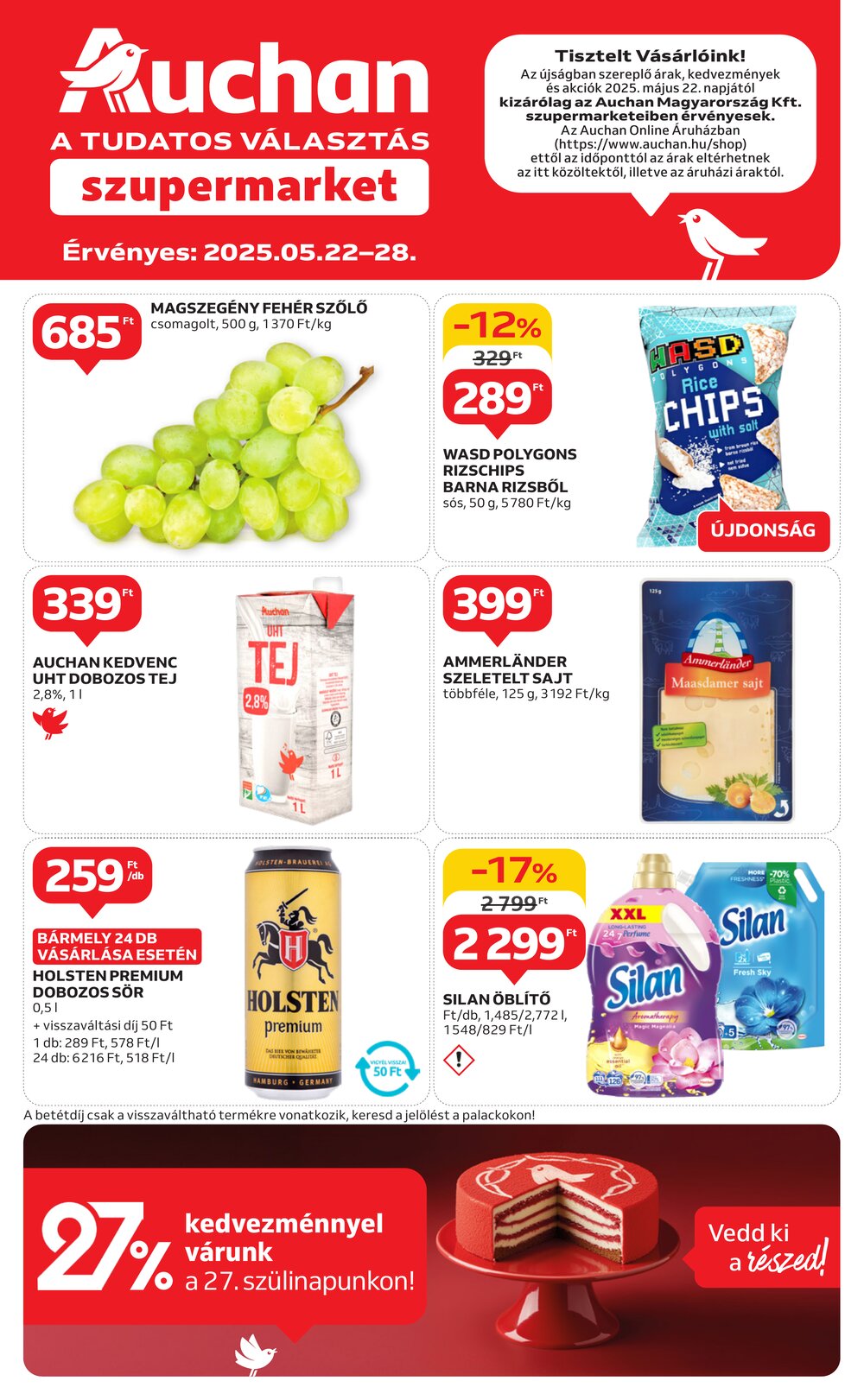 Auchan akciós újság 2025.05.22-től - 1. oldal.