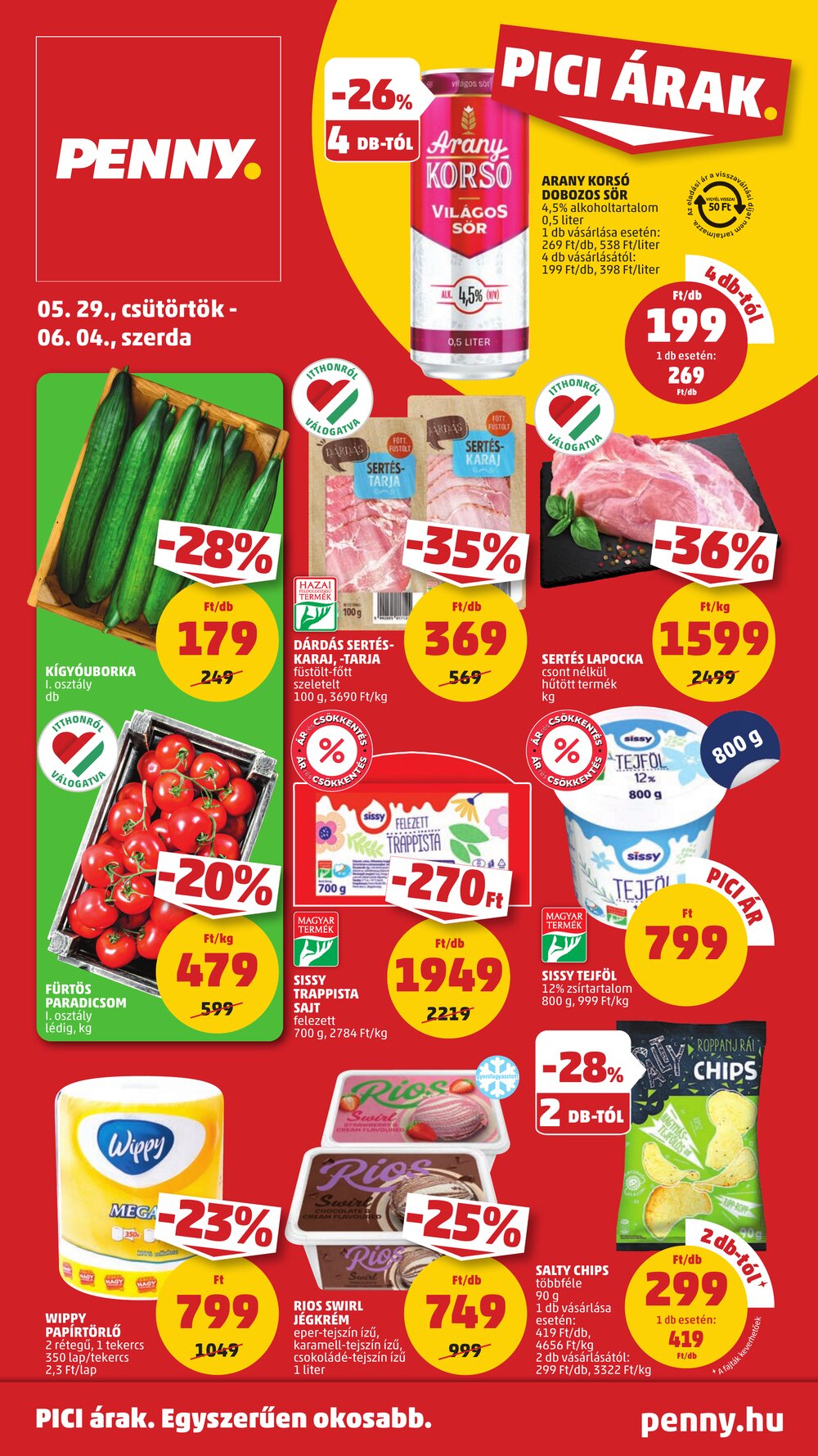Penny Market akciós újság 2025.05.29-től - 1. oldal.