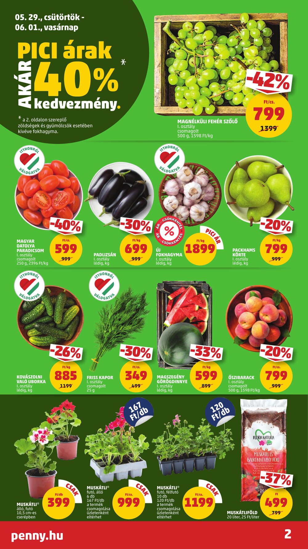 Penny Market akciós újság 2025.05.29-től - 2. oldal.