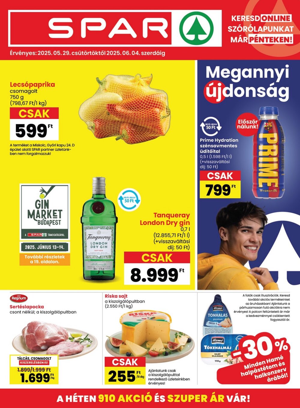Spar akciós újság 2025.05.29-től - 1. oldal.