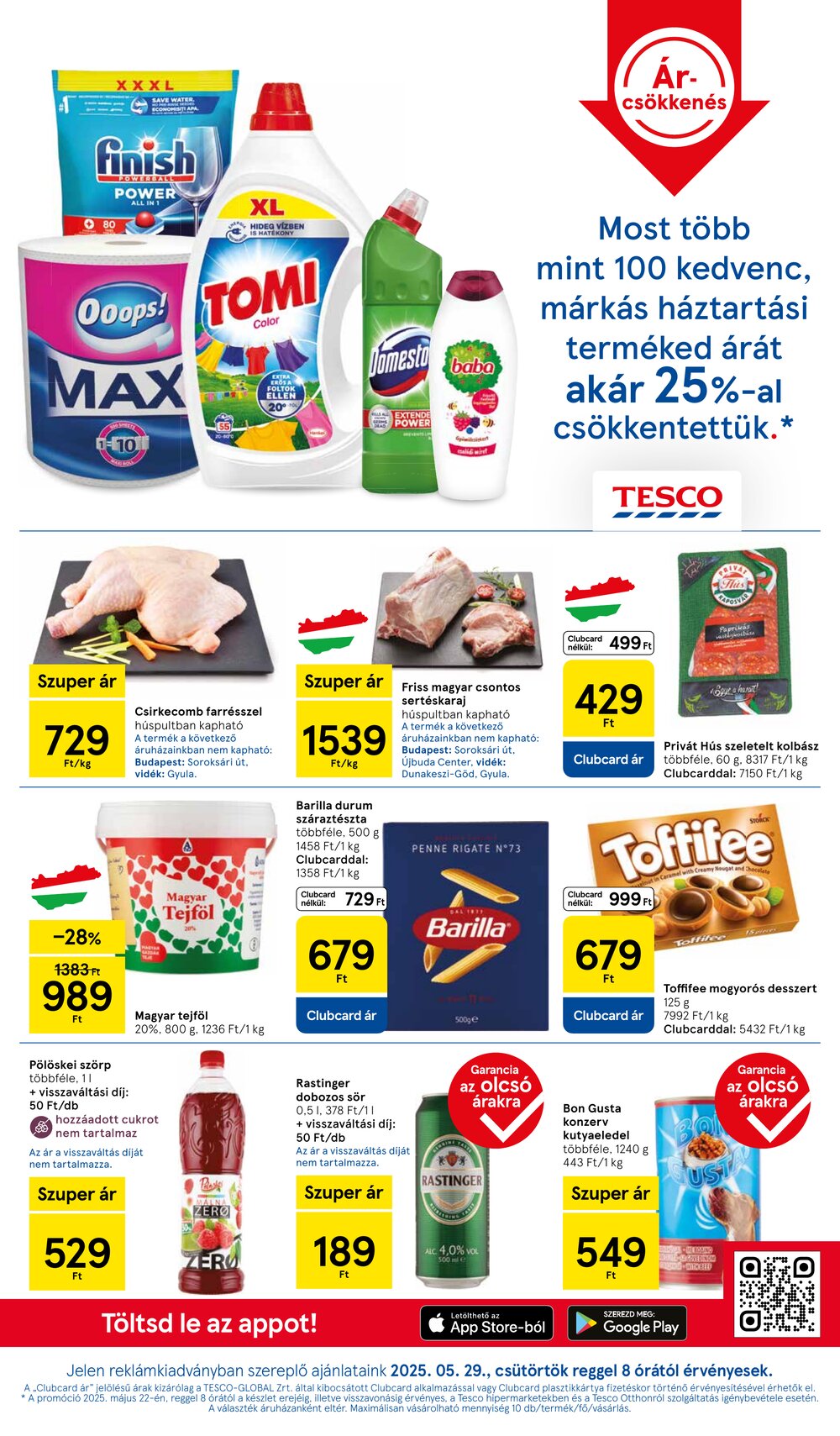 Tesco akciós újság 2025.05.29-től - 1. oldal.