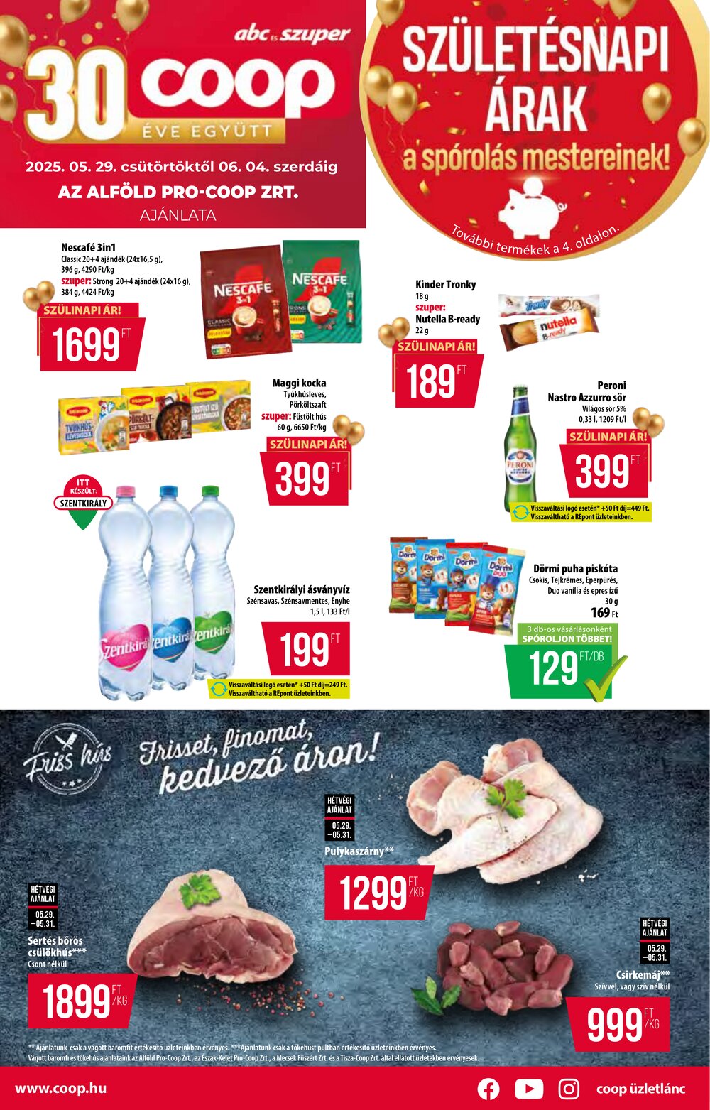 Coop akciós újság 2025.05.29-től - 1. oldal.