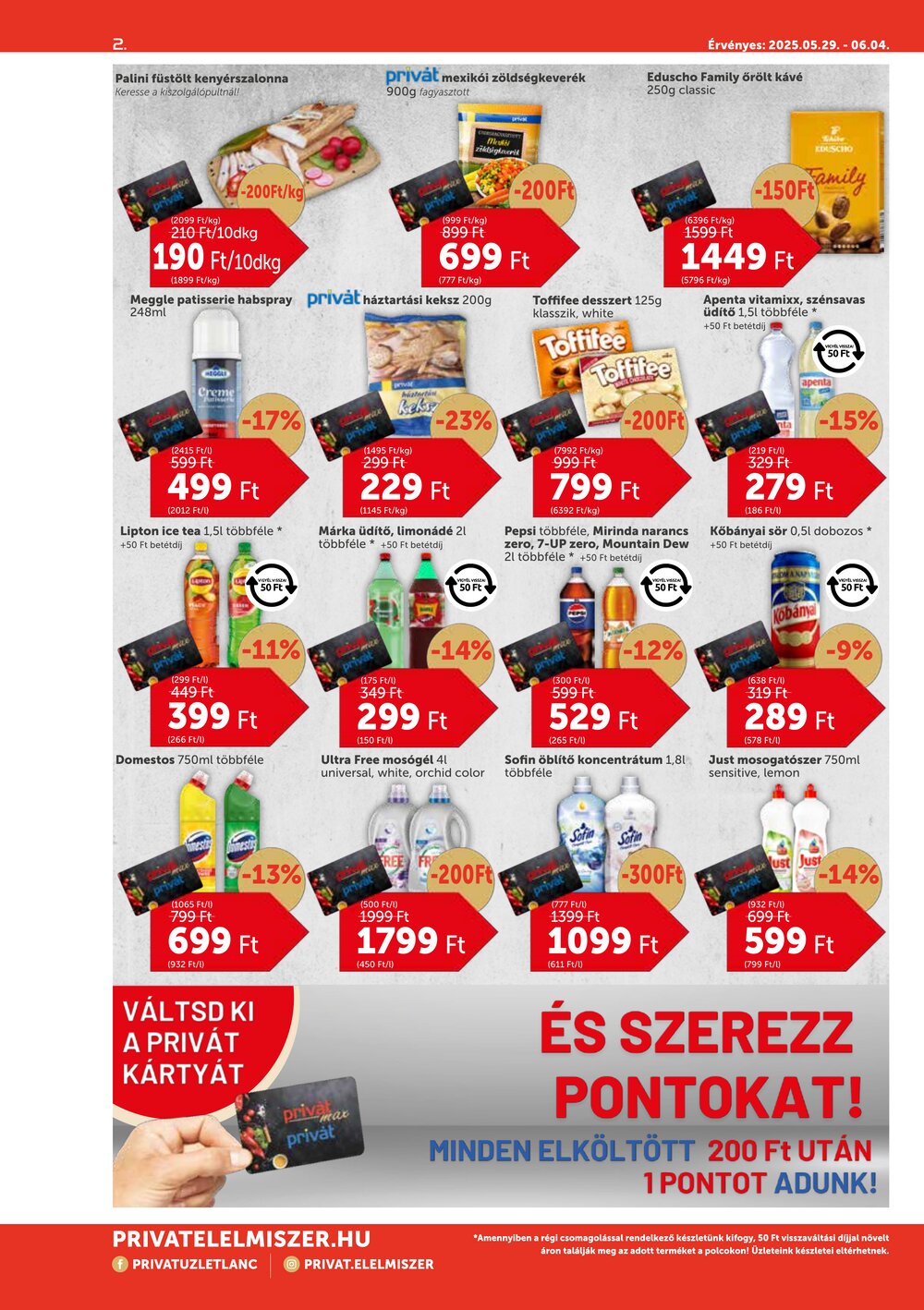 Privát akciós újság 2025.05.29-től - 2. oldal.