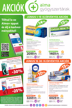 Alma Gyógyszertárak akciós újság 2025.06.01-től