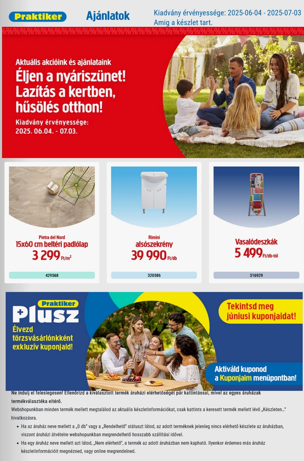 Praktiker akciós újság 2025.06.04-től - 1. oldal.