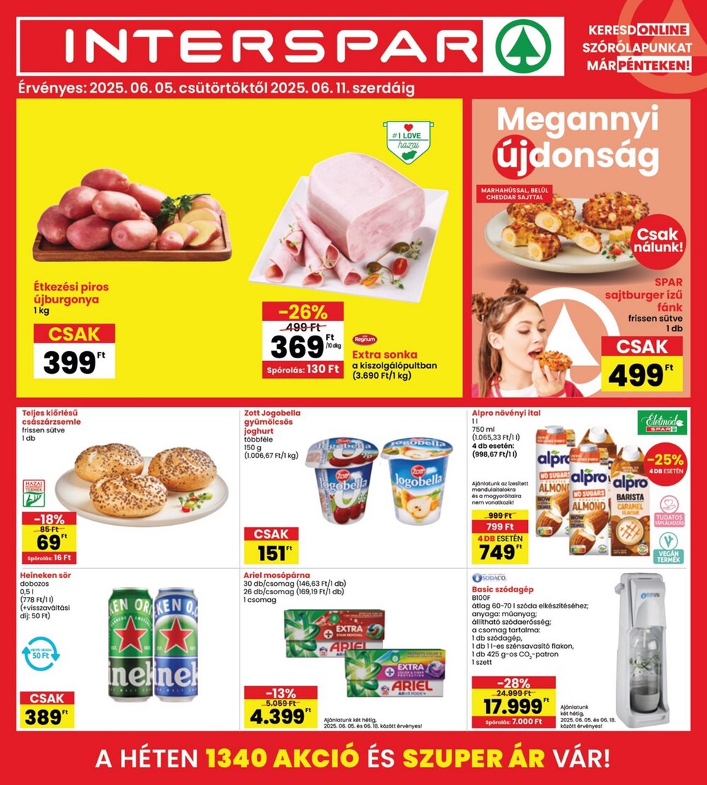 Interspar akciós újság 2025.06.05-től - 1. oldal.
