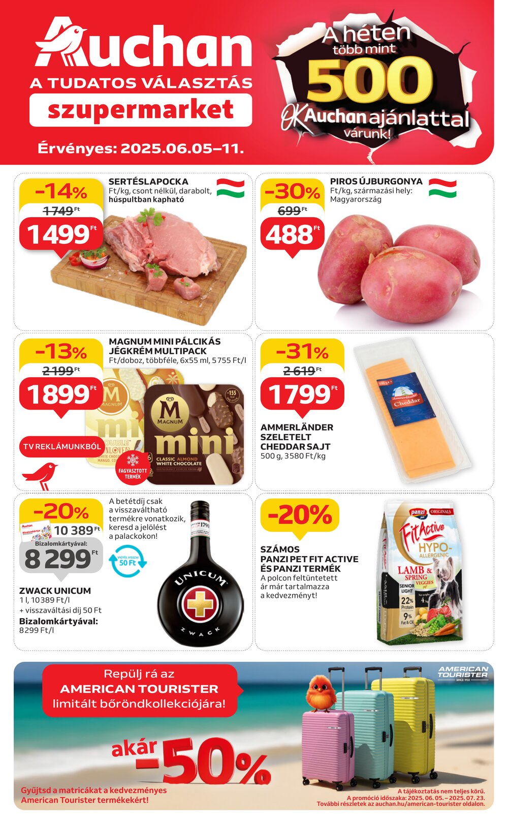 Auchan akciós újság 2025.06.05-től - 1. oldal.