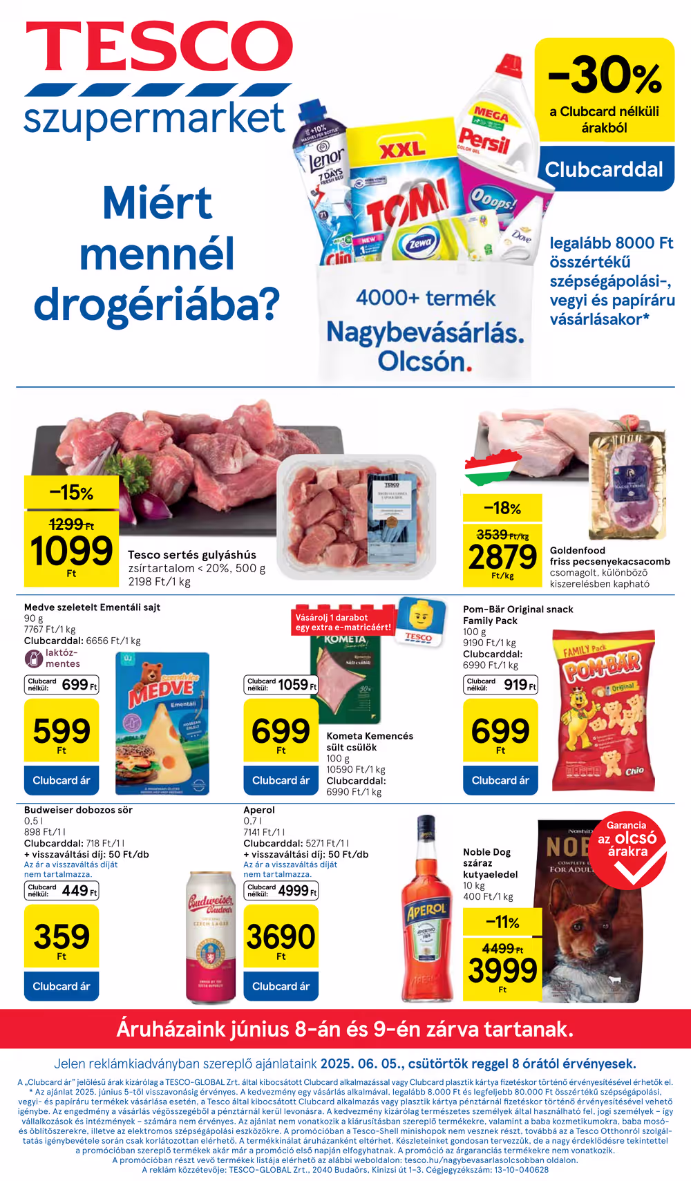 Tesco akciós újság 2025.06.05-től - 1. oldal.