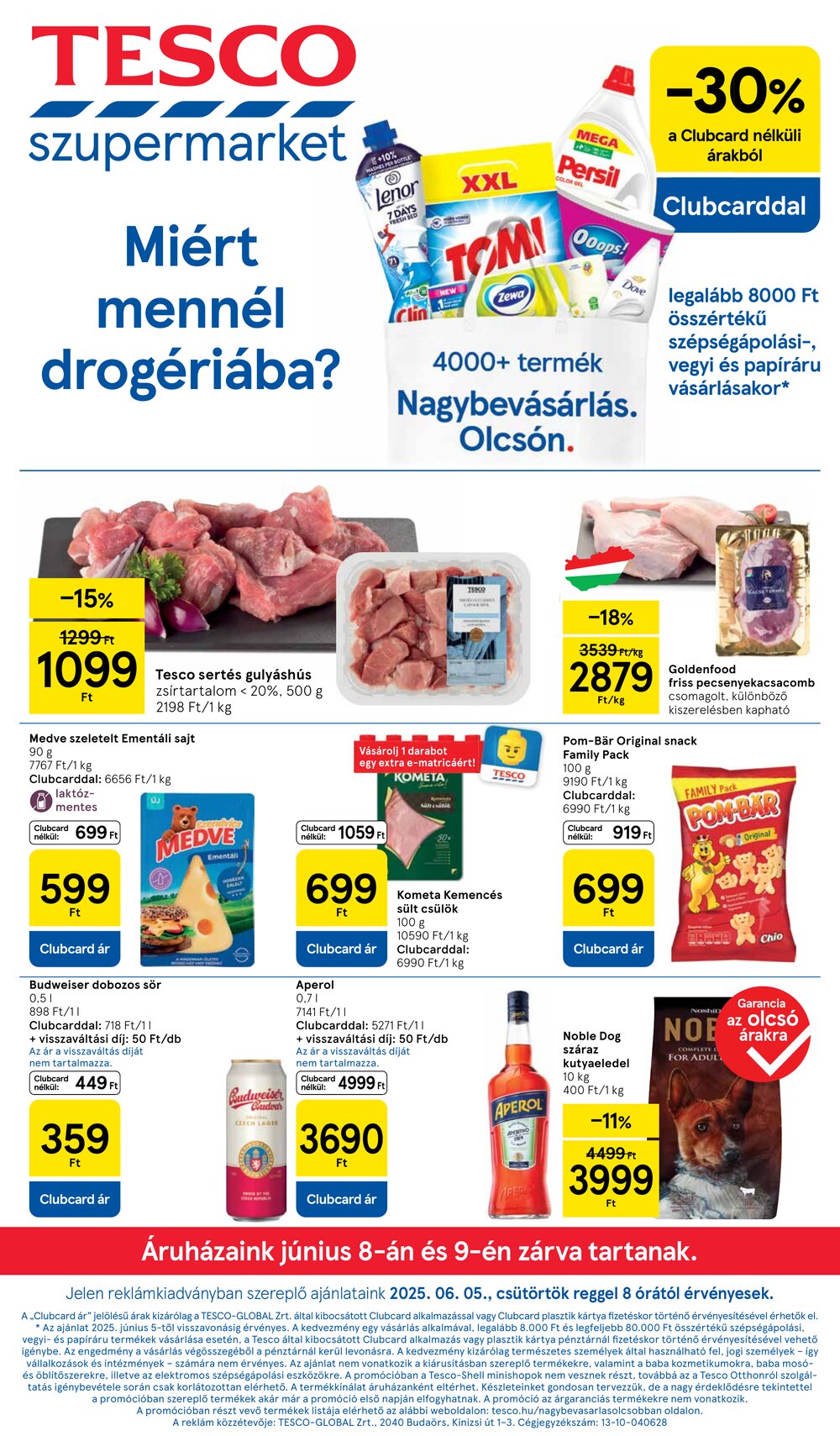 Tesco akciós újság 2025.06.05-től - 1. oldal.
