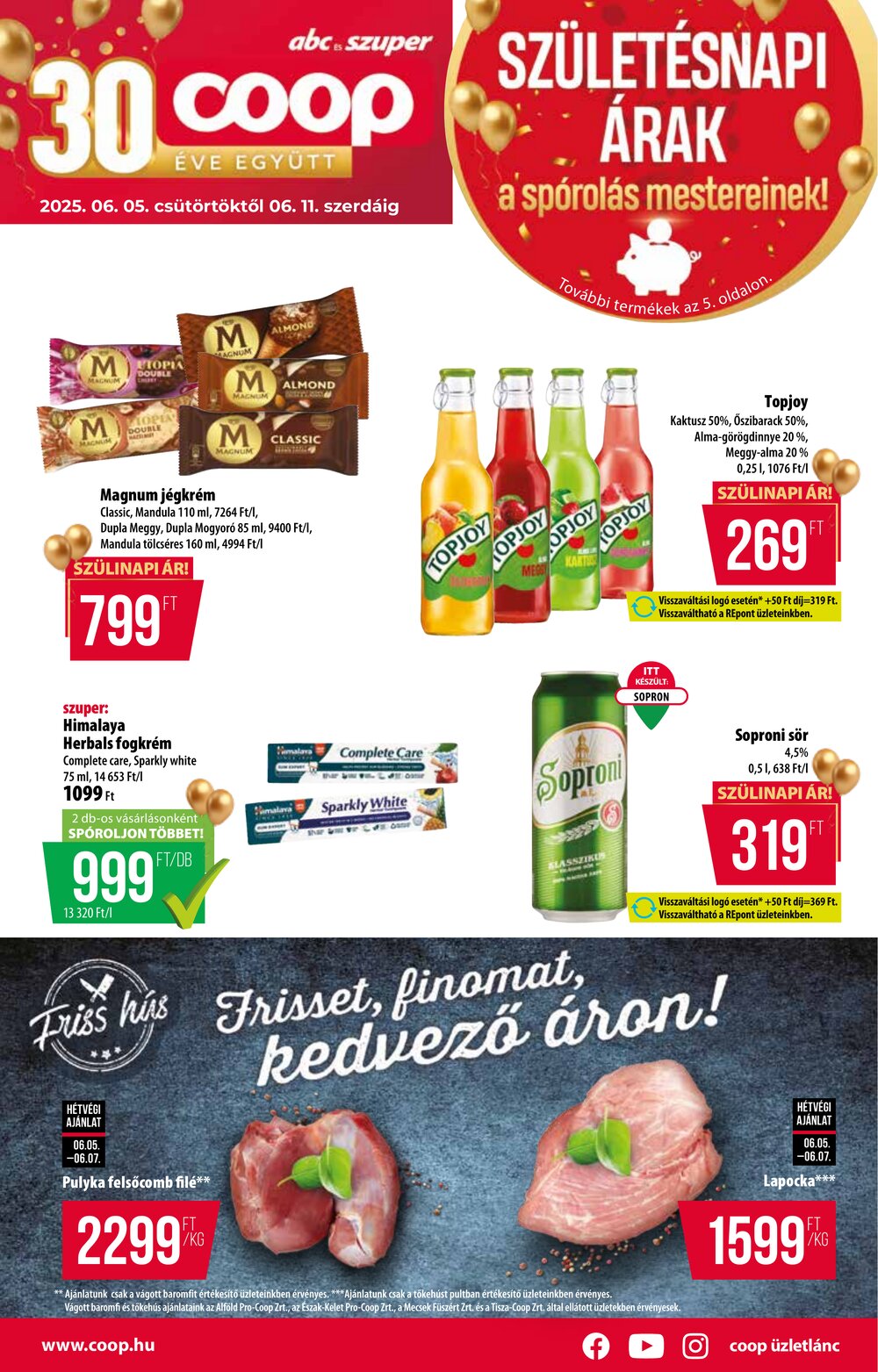 Coop akciós újság 2025.06.05-től - 1. oldal.