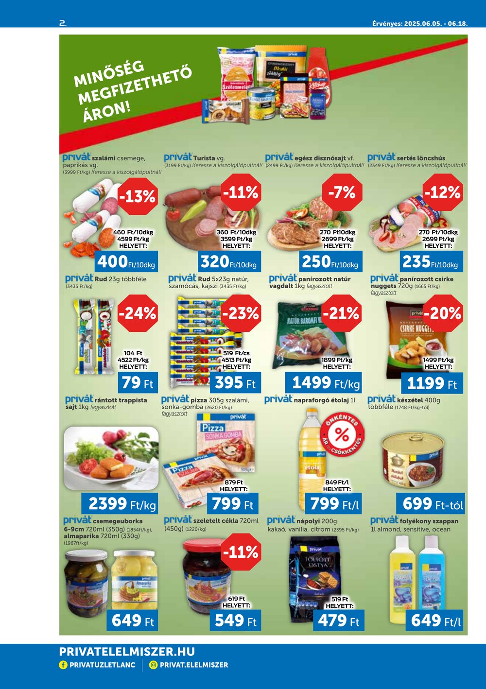 Privát akciós újság 2025.06.05-től - 2. oldal.