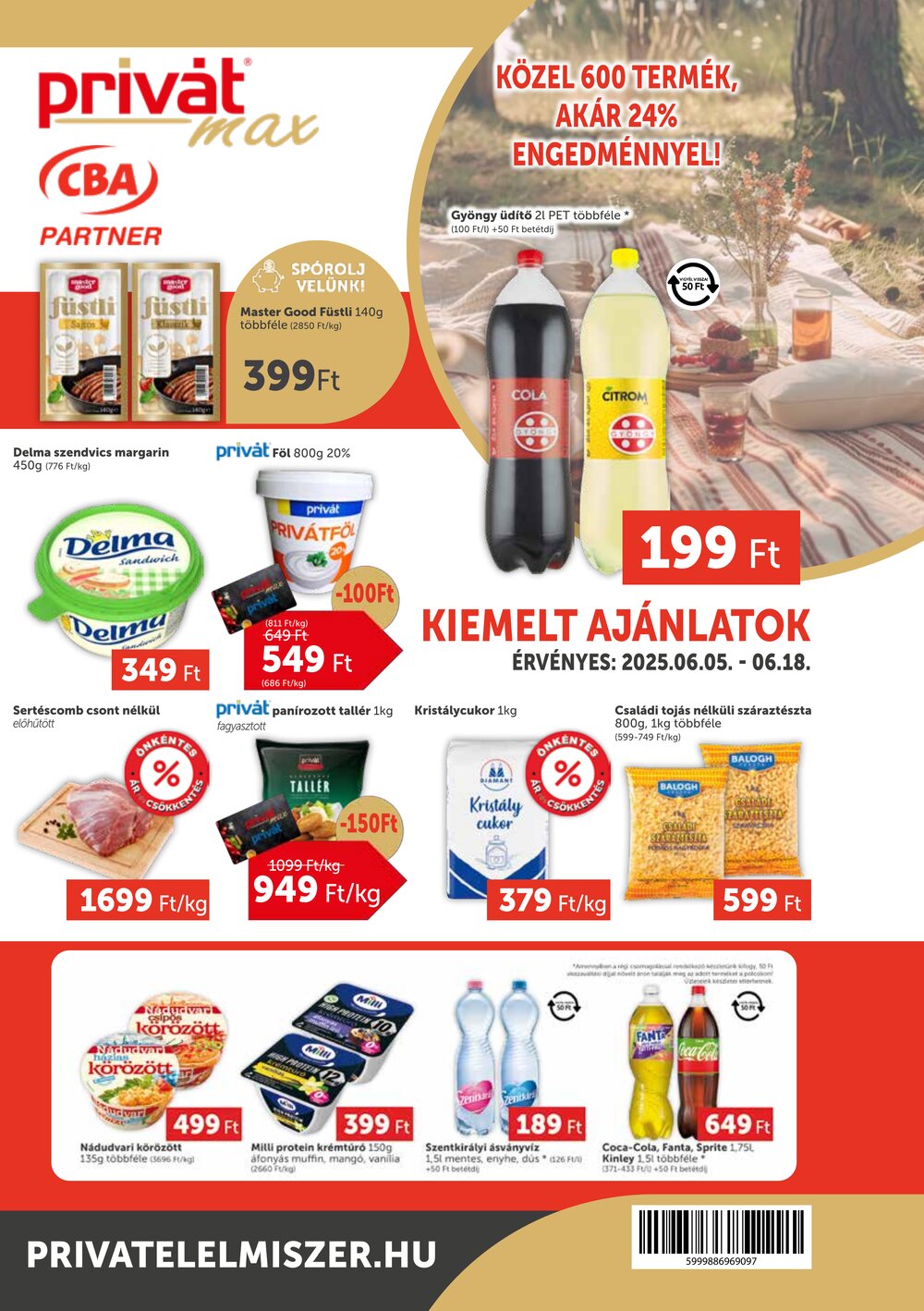 Privát akciós újság 2025.06.05-től - 1. oldal.