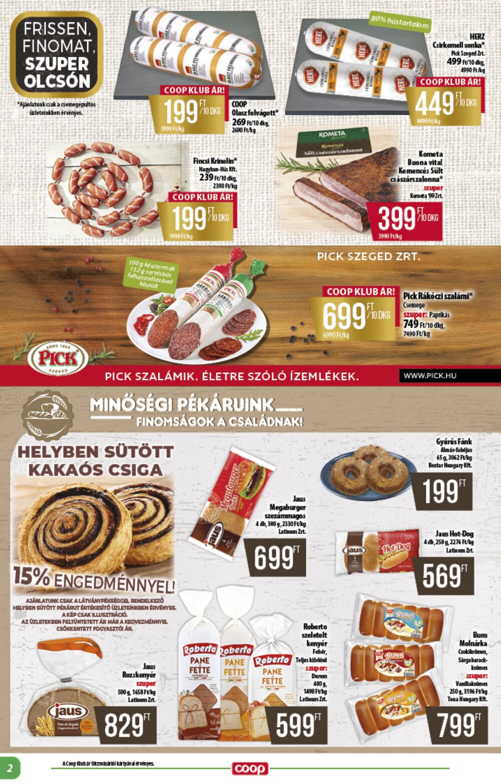 Coop akciós újság 2025.06.11-től - 2. oldal.