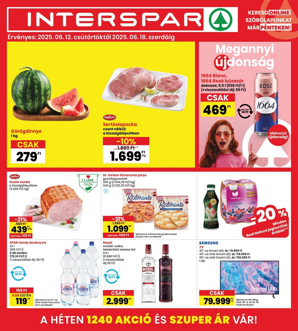 Interspar akciós újság 2025.06.12-től - 1. oldal.