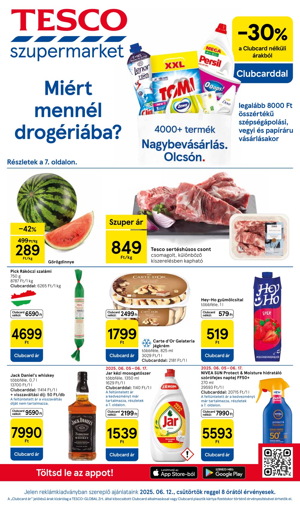 Tesco akciós újság 2025.06.12-től - 1. oldal.