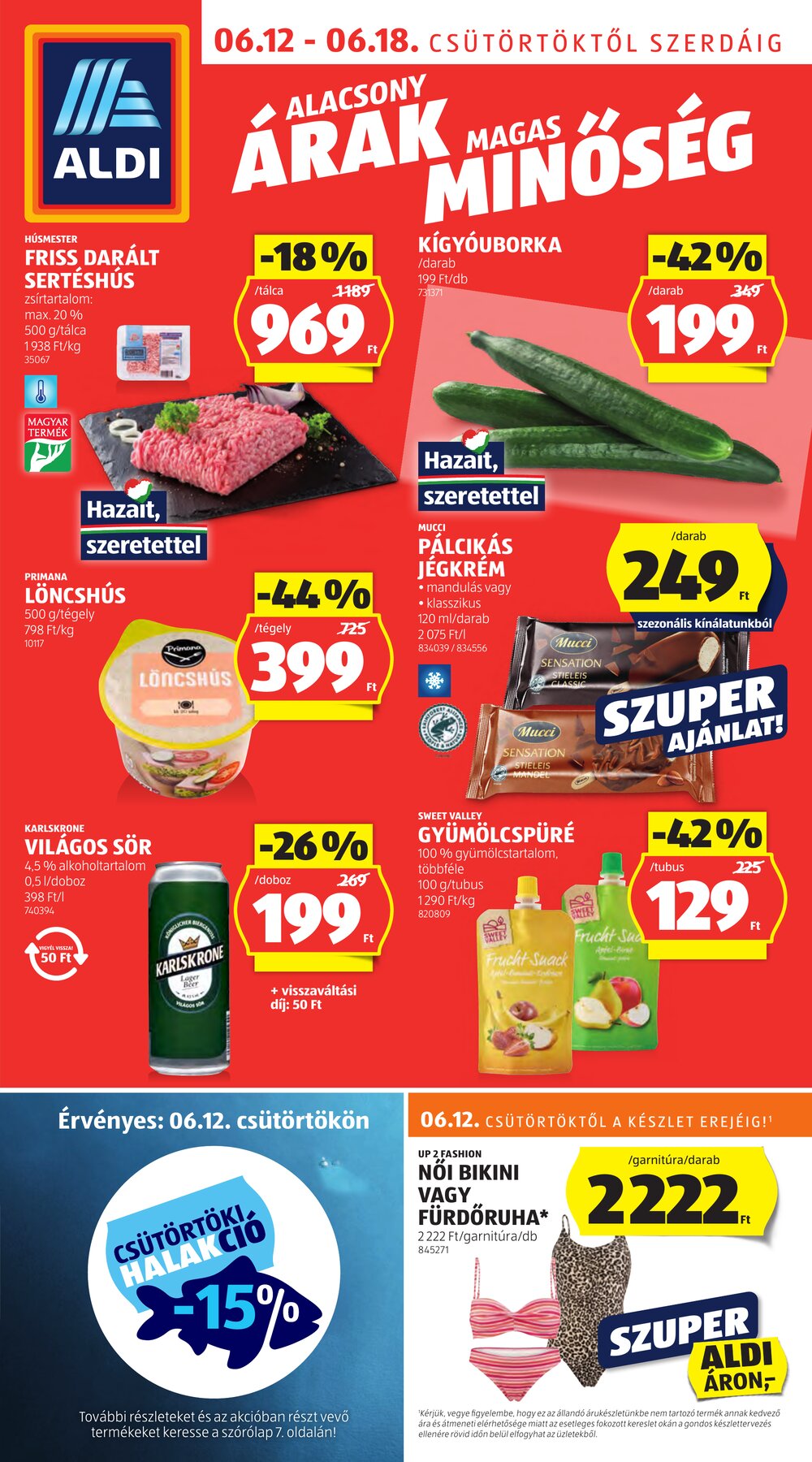 Aldi akciós újság 2025.06.12-től - 1. oldal.