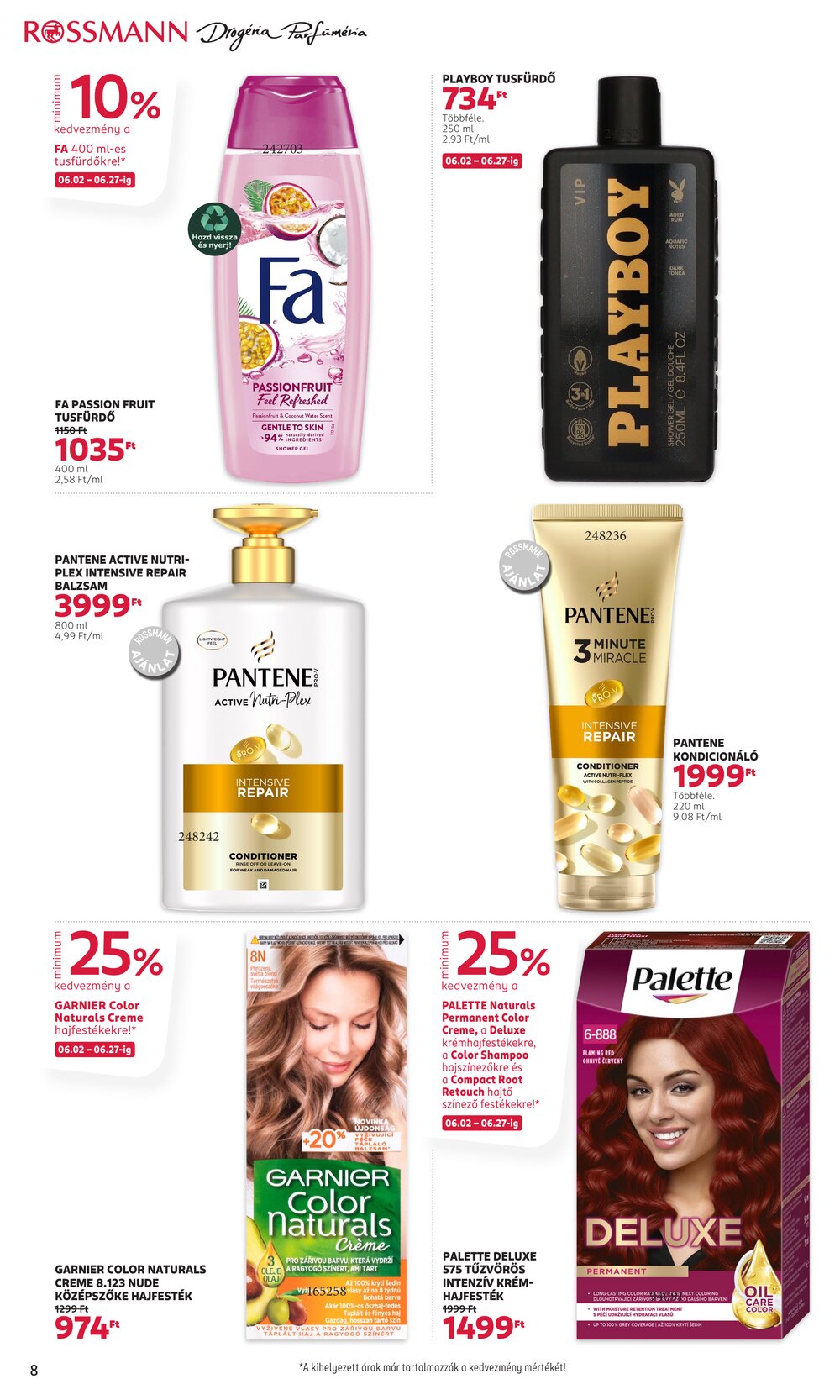 Rossmann akciós újság 2025.06.16-tól - 8. oldal.