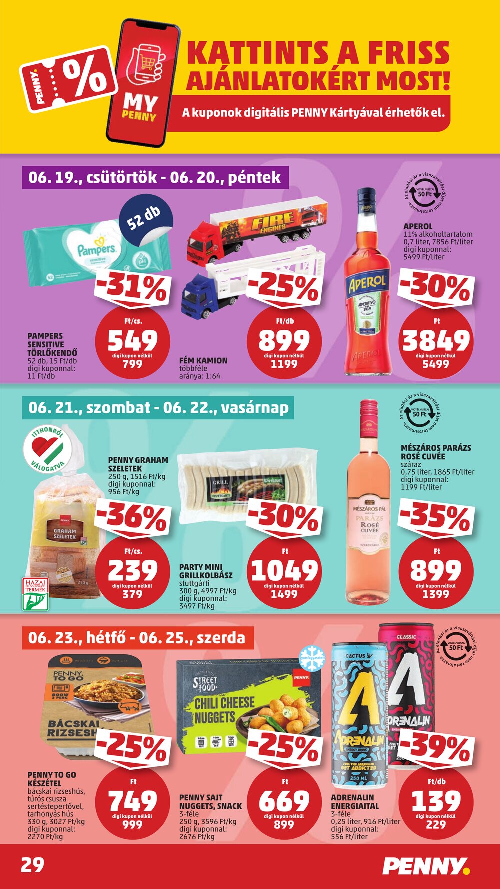 Penny Market akciós újság 2025.06.19-től - 32. oldal.