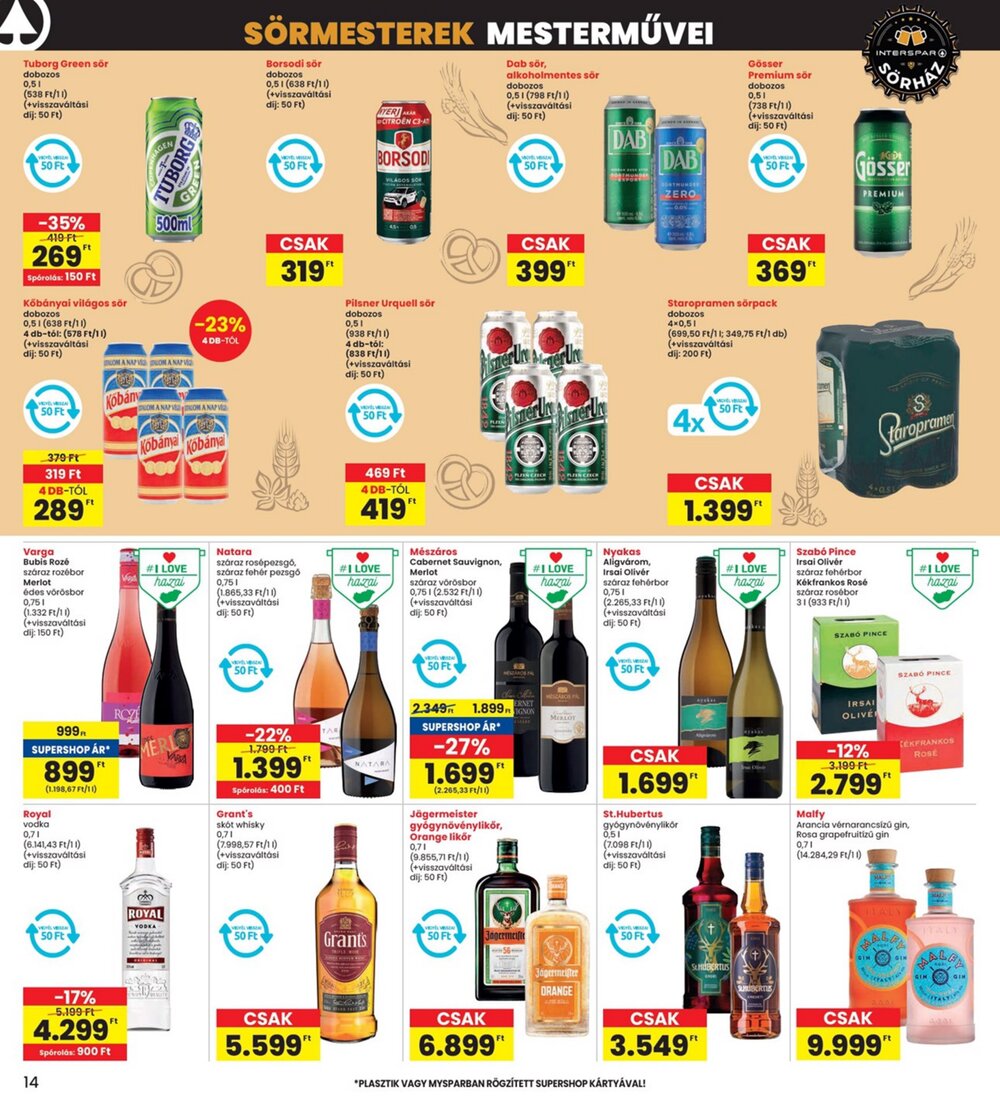 Interspar akciós újság 2025.06.19-től - 14. oldal.