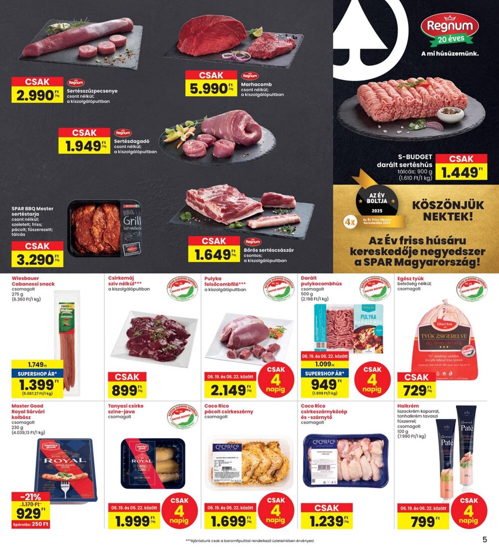 Interspar akciós újság 2025.06.19-től - 5. oldal.