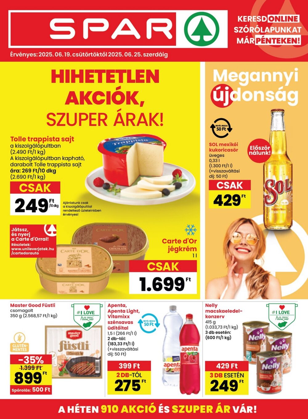 Spar akciós újság 2025.06.19-től - 1. oldal.