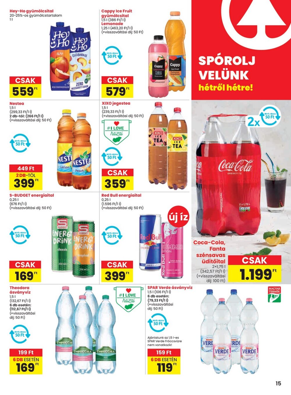 Spar akciós újság 2025.06.19-től - 15. oldal.