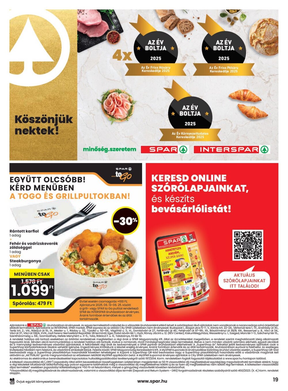Spar akciós újság 2025.06.19-től - 19. oldal.