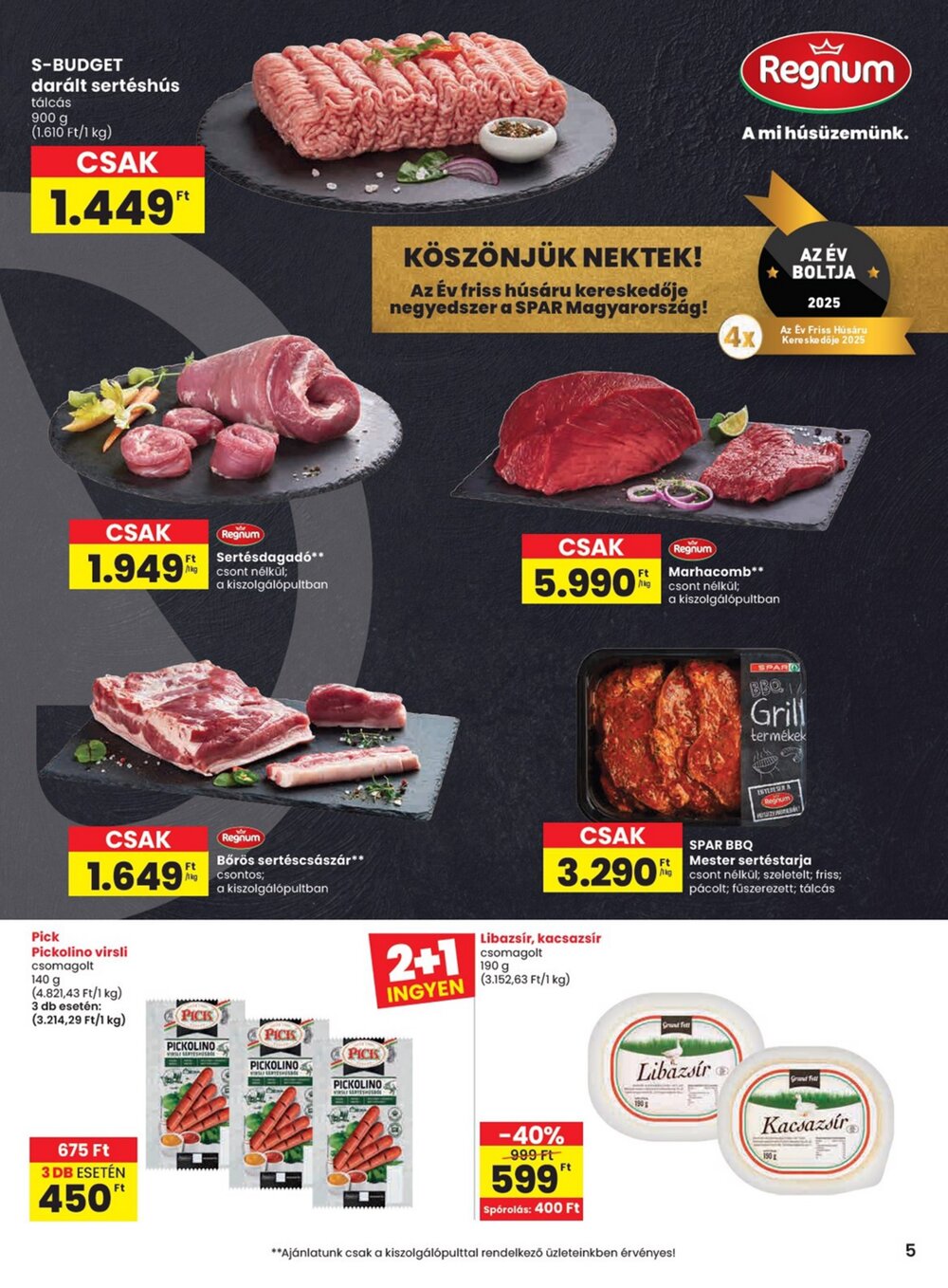 Spar akciós újság 2025.06.19-től - 5. oldal.