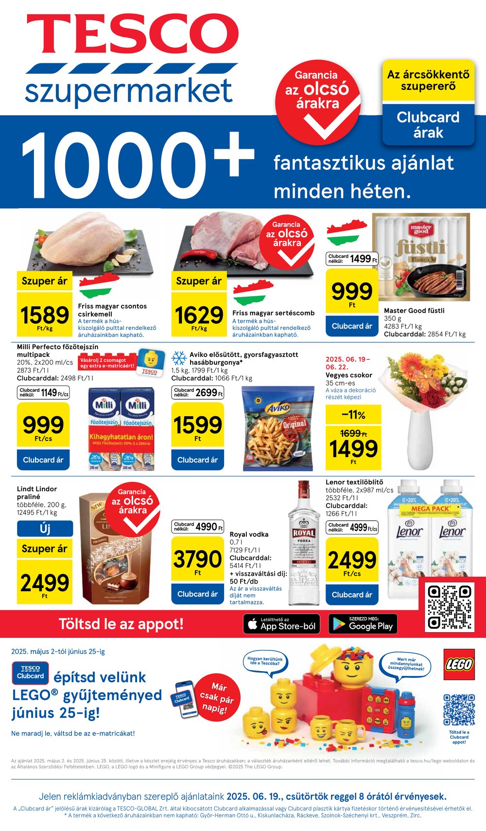 Tesco akciós újság 2025.06.19-től - 1. oldal.