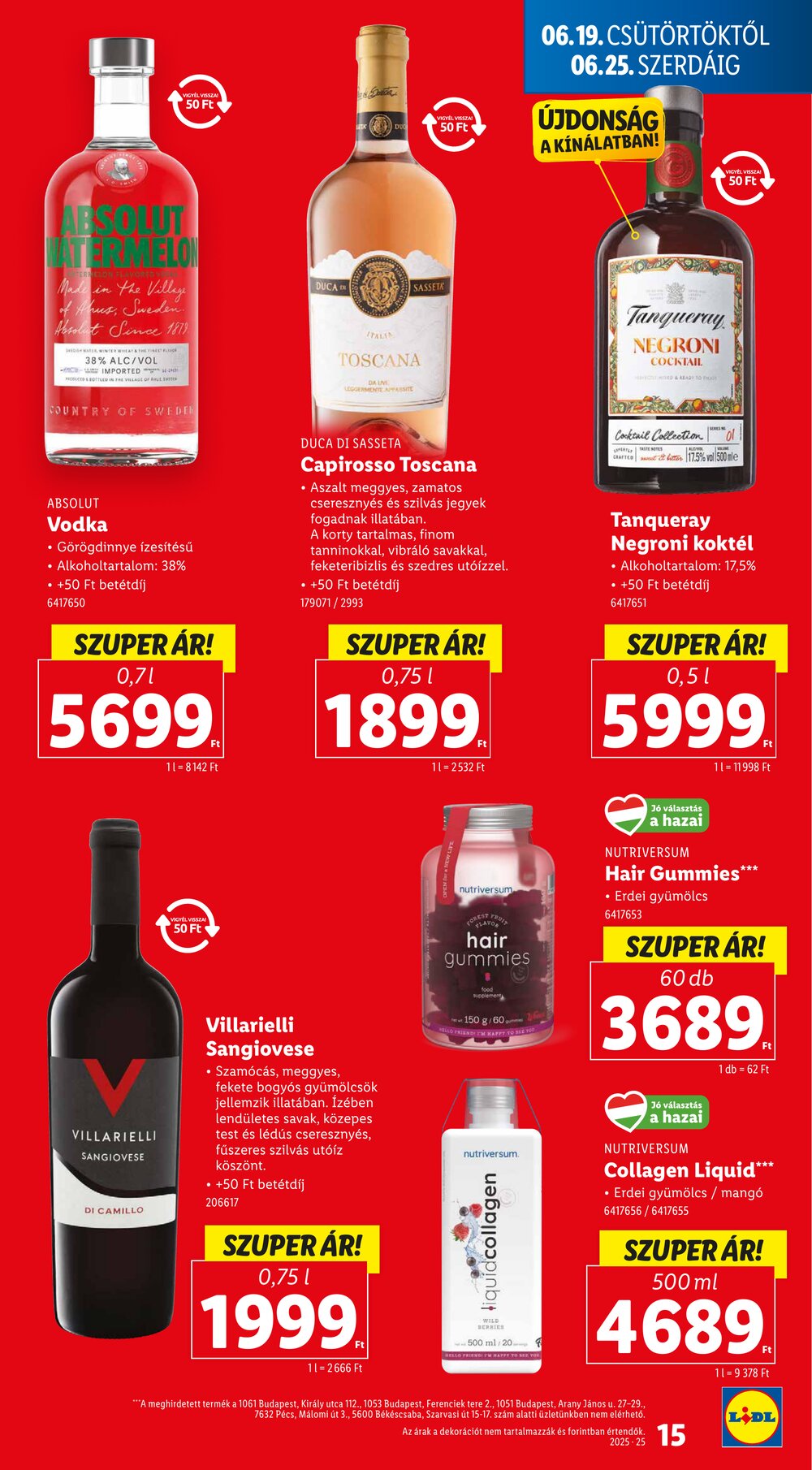 Lidl akciós újság 2025.06.19-től - 15. oldal.