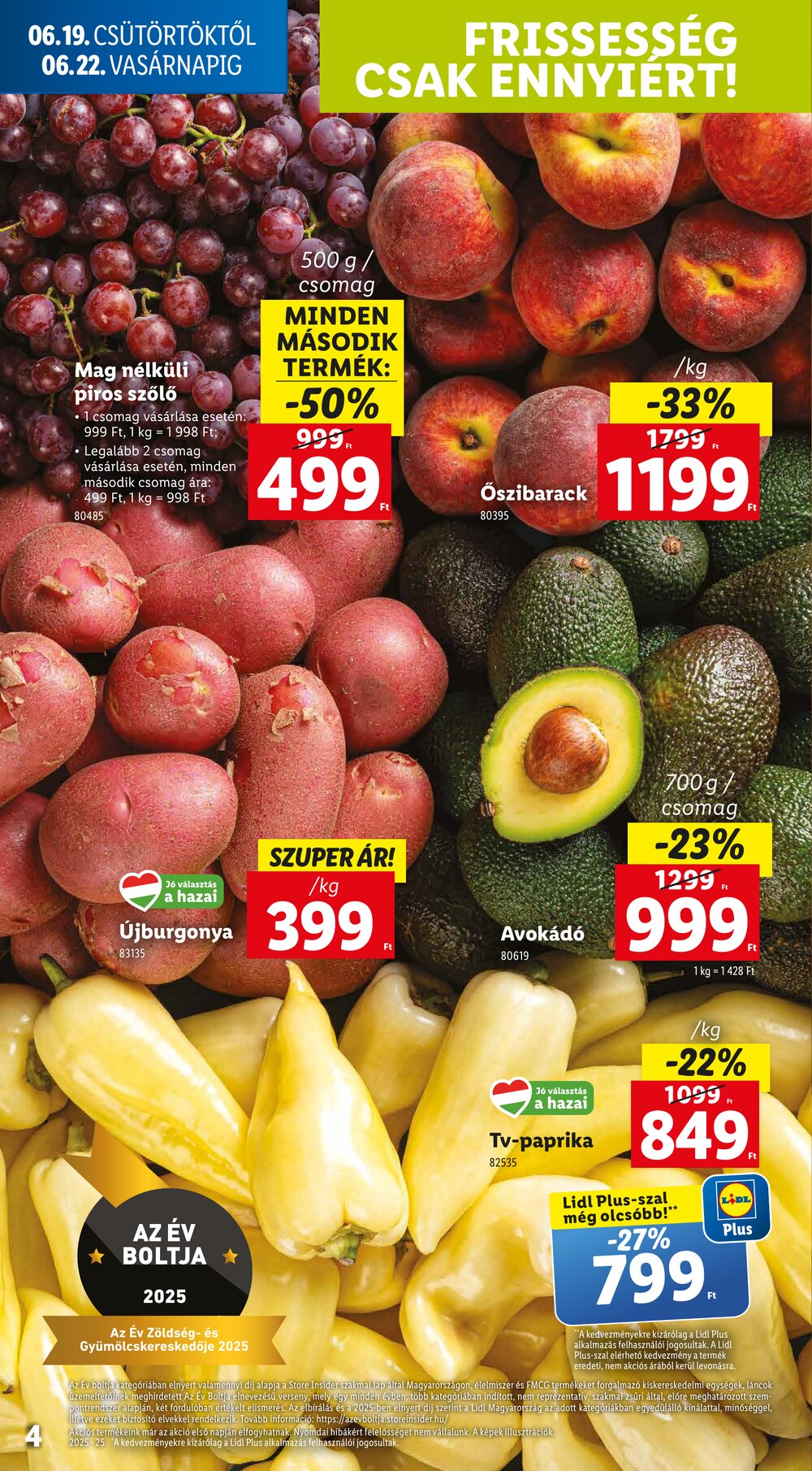Lidl akciós újság 2025.06.19-től - 4. oldal.