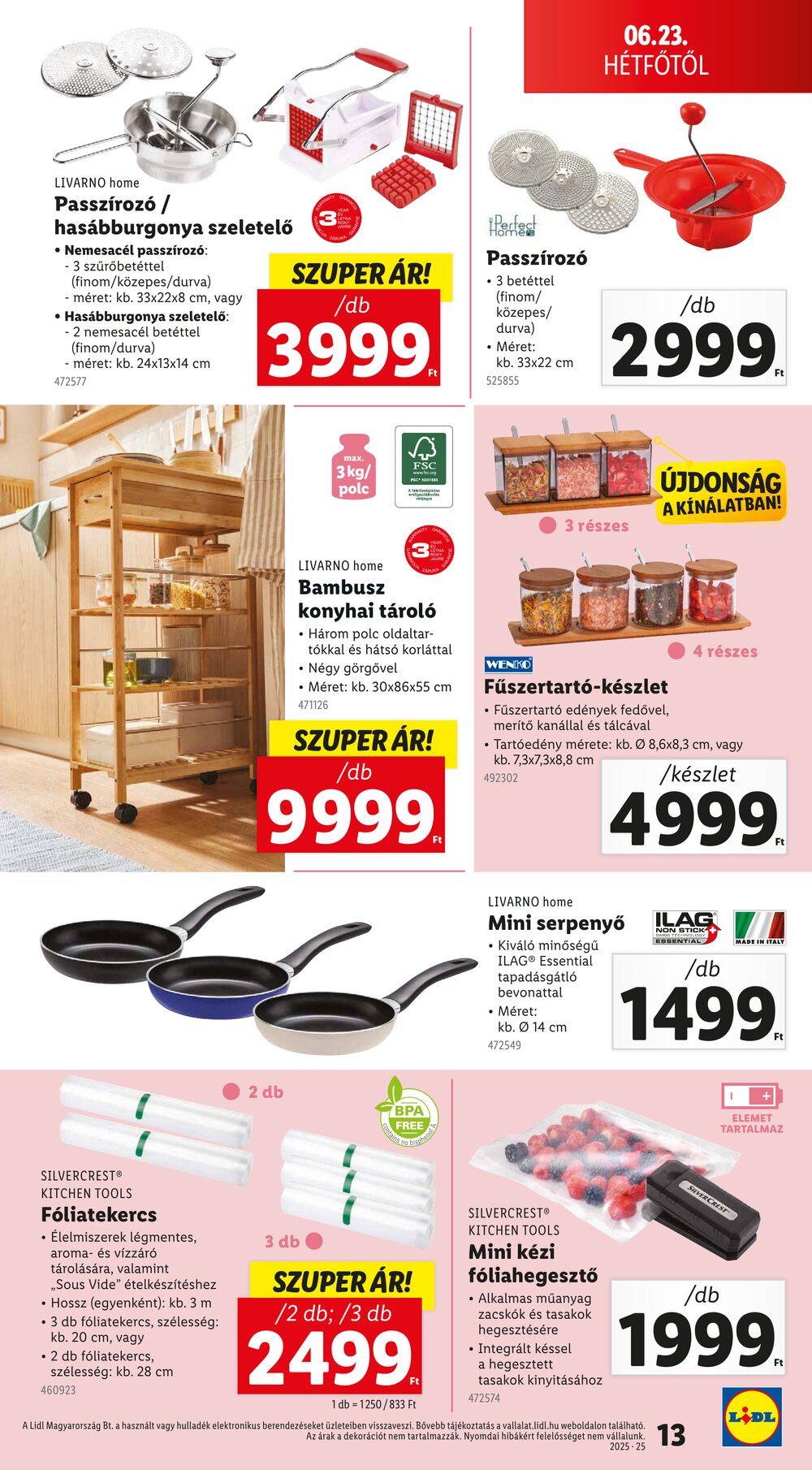 Lidl akciós újság 2025.06.19-től - 13. oldal.