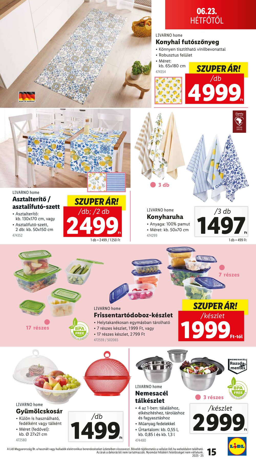 Lidl akciós újság 2025.06.19-től - 15. oldal.