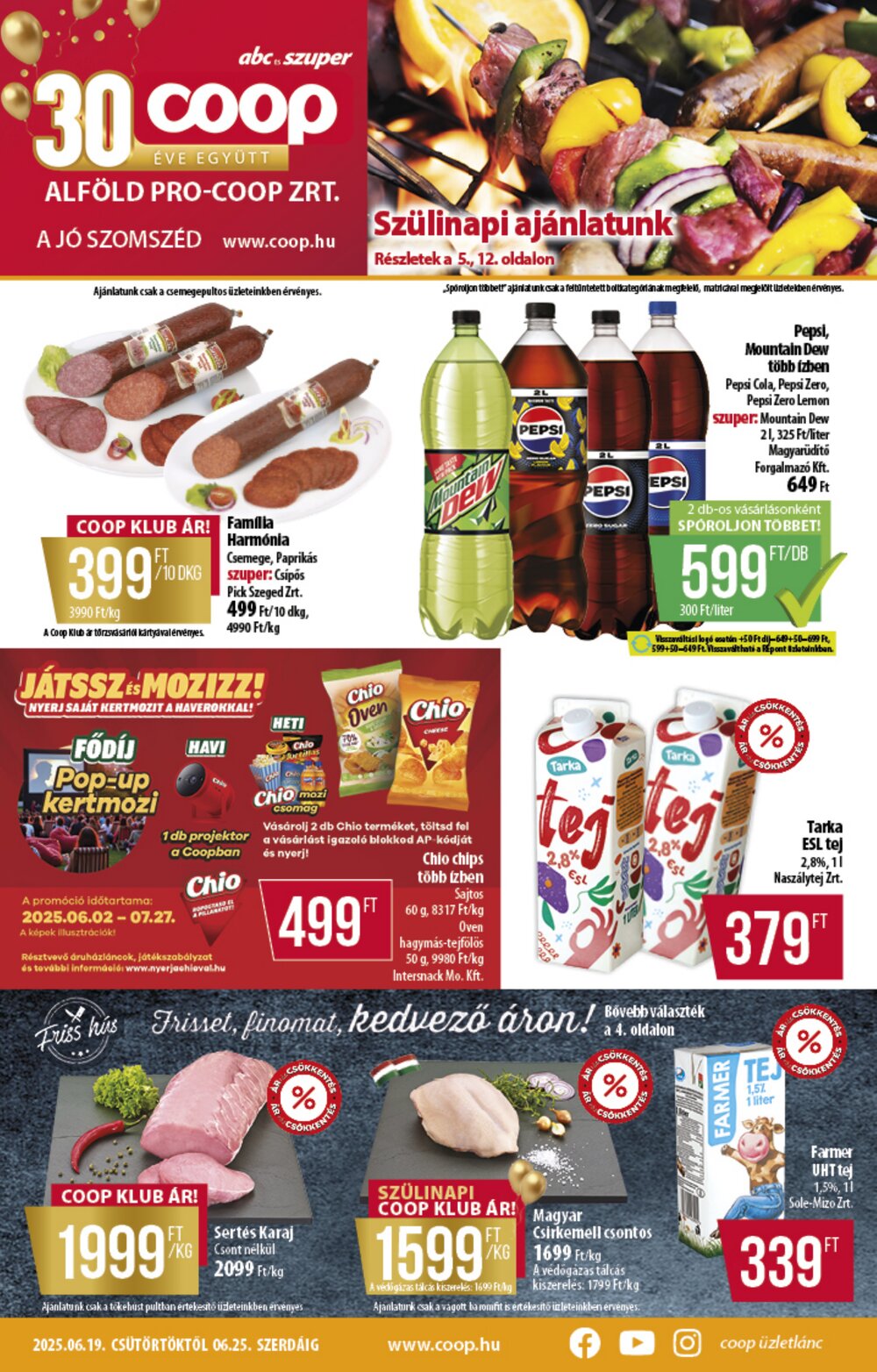 Coop akciós újság 2025.06.19-től - 1. oldal.