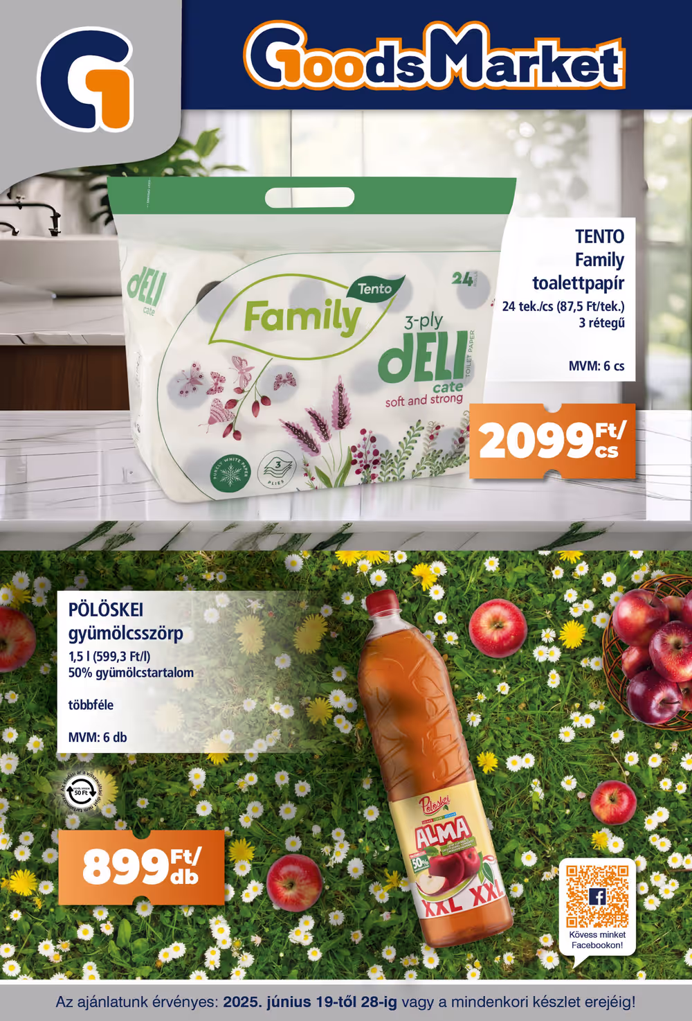 Goods Market akciós újság 2025.06.19-től - 1. oldal.