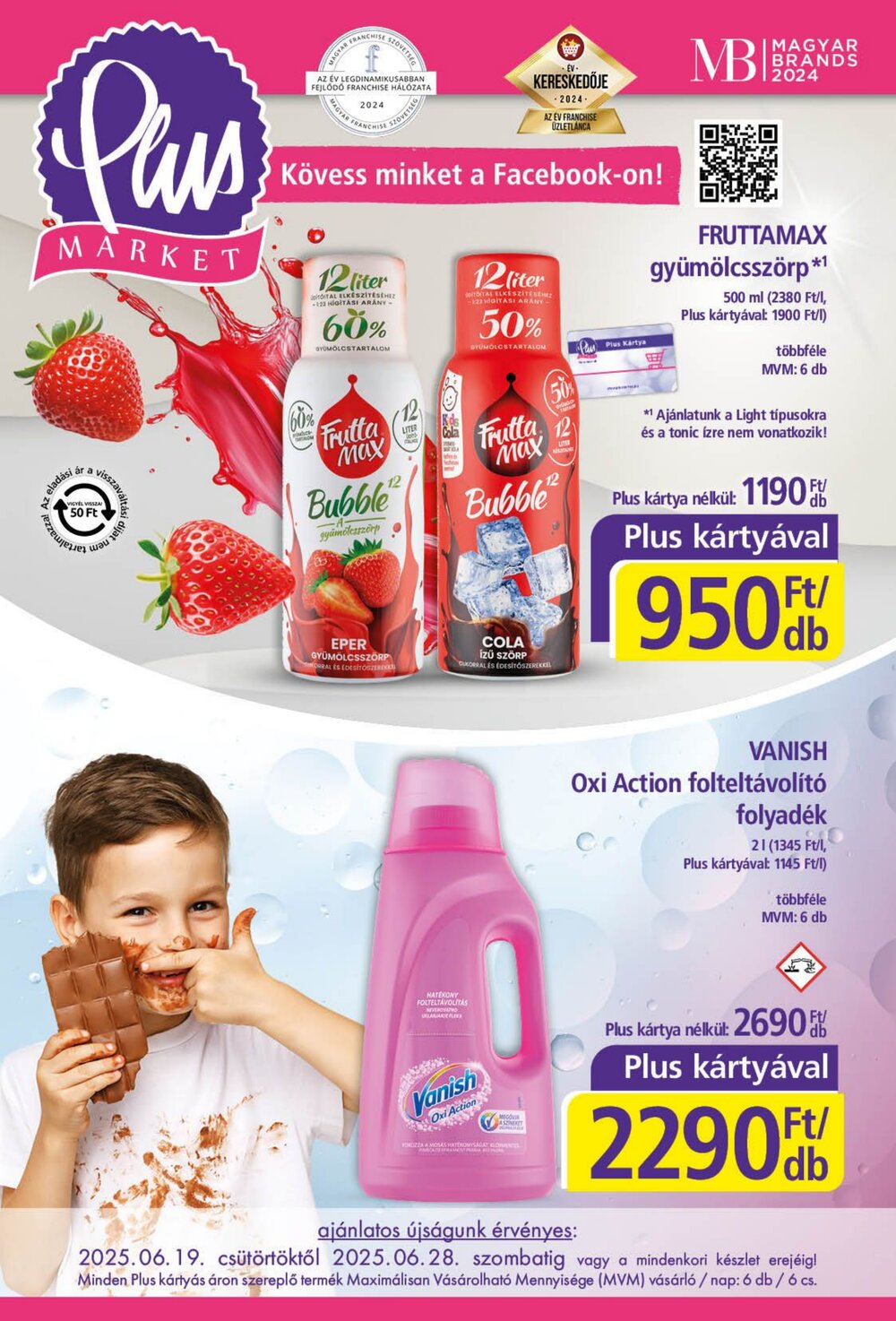 PlusMarket akciós újság 2025.06.19-től - 1. oldal.