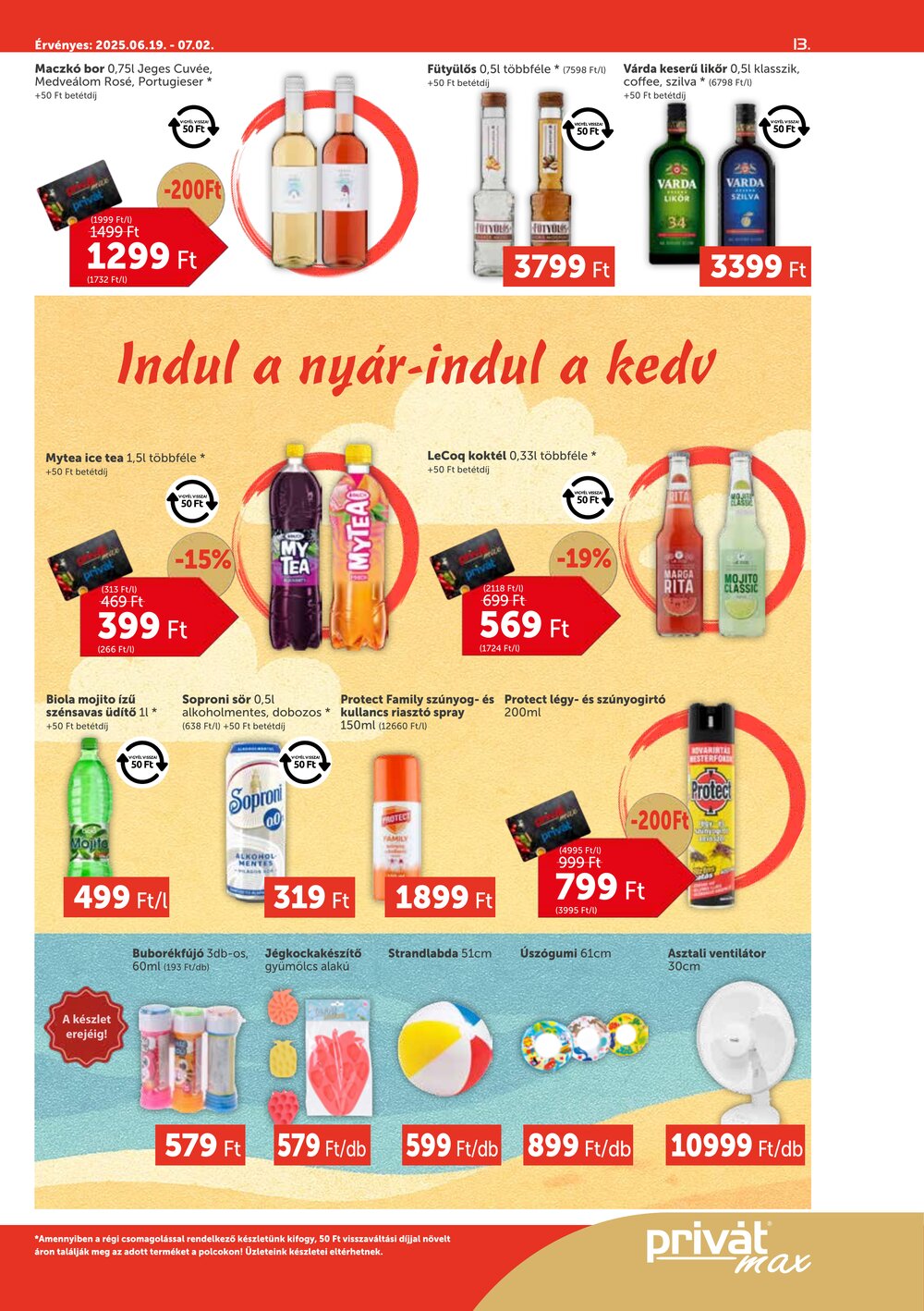 Privát akciós újság 2025.06.19-től - 13. oldal.