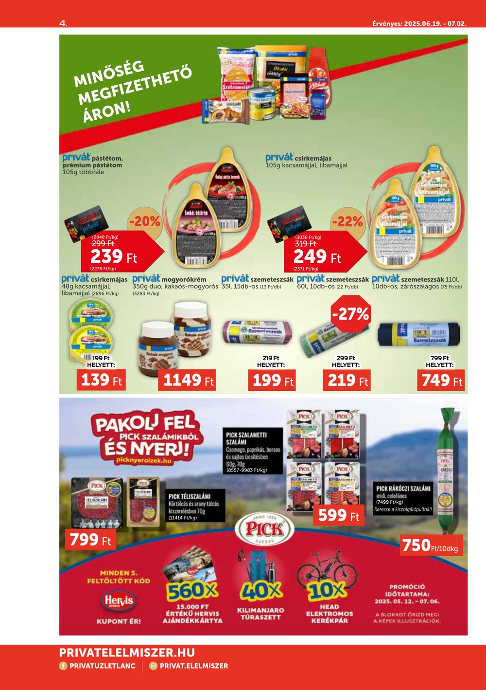 Privát akciós újság 2025.06.19-től - 4. oldal.