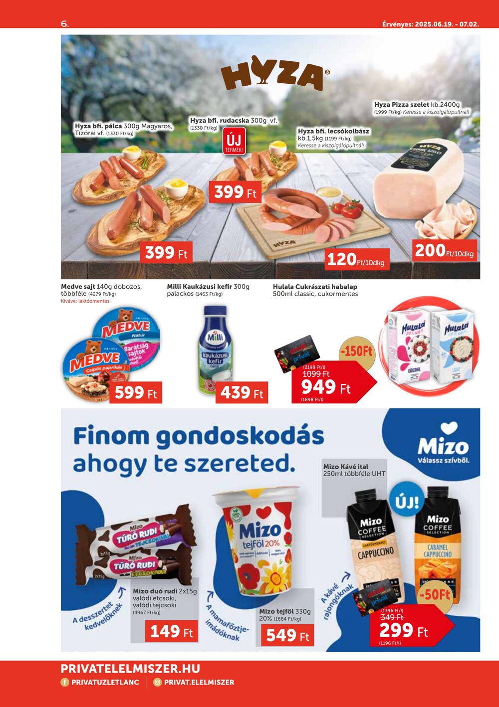 Privát akciós újság 2025.06.19-től - 6. oldal.
