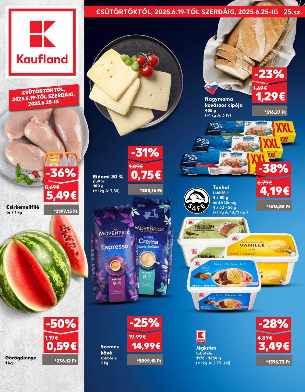 Kaufland akciós újság 2025.06.19-től - 1. oldal.