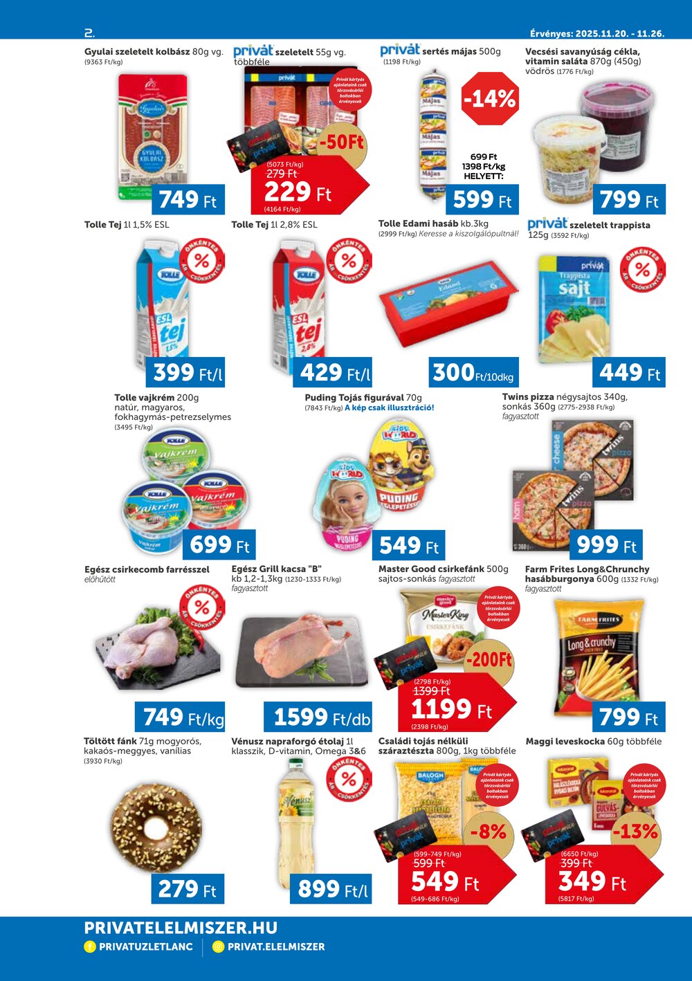 Privát akciós újság 2025.11.20-tól - 2. oldal.