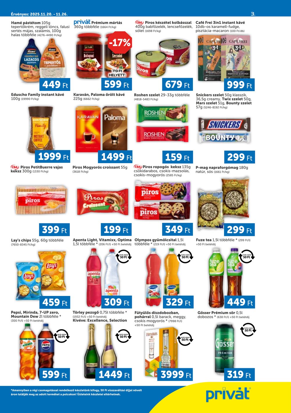 Privát akciós újság 2025.11.20-tól - 3. oldal.