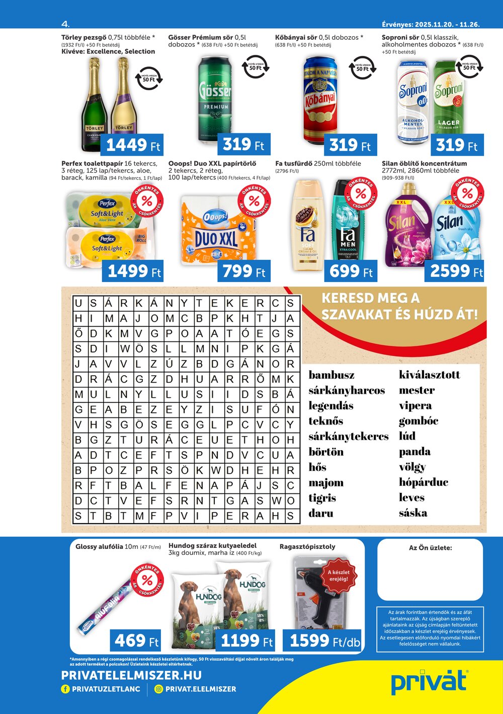 Privát akciós újság 2025.11.20-tól - 4. oldal.