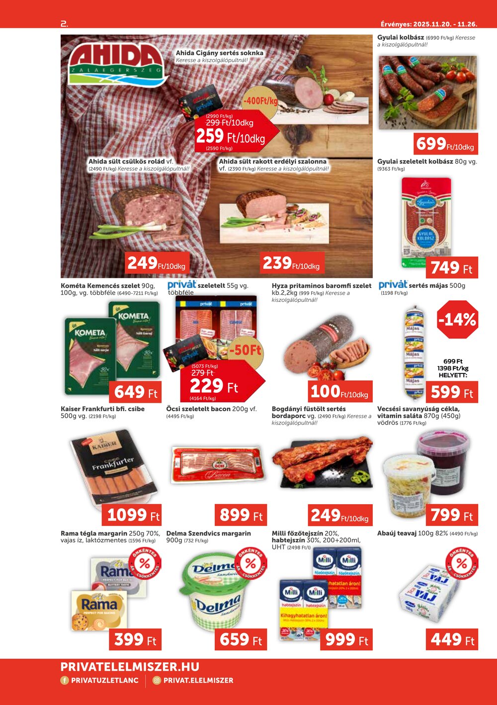 Privát akciós újság 2025.11.20-tól - 2. oldal.