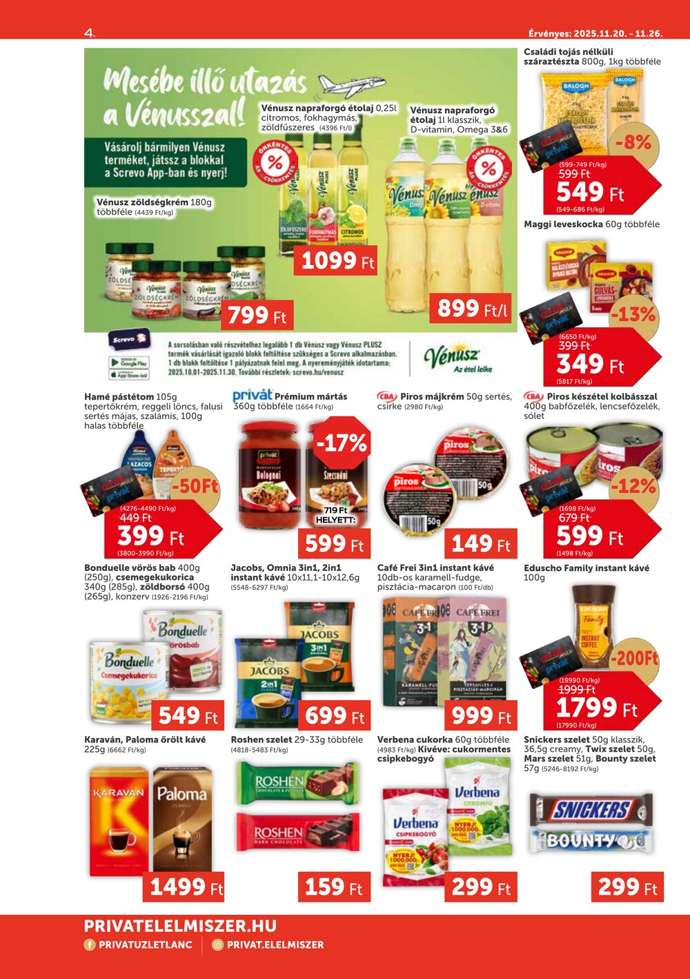 Privát akciós újság 2025.11.20-tól - 4. oldal.