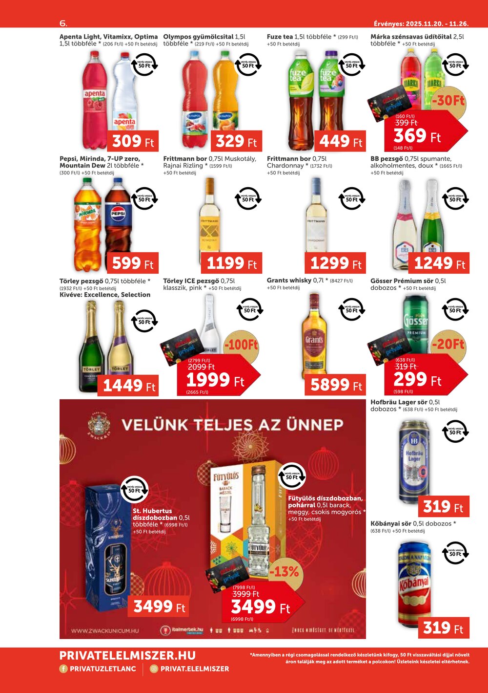Privát akciós újság 2025.11.20-tól - 6. oldal.